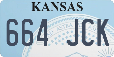 KS license plate 664JCK