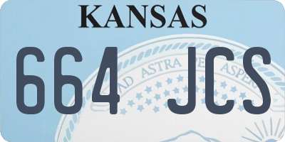 KS license plate 664JCS