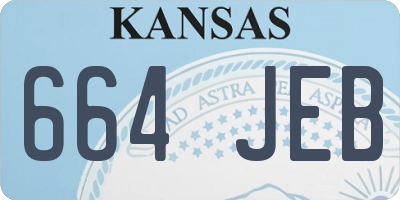 KS license plate 664JEB