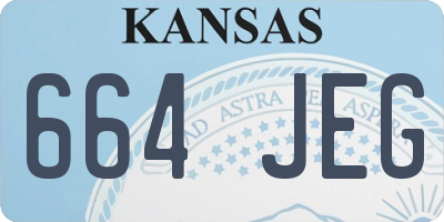 KS license plate 664JEG