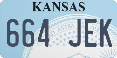 KS license plate 664JEK