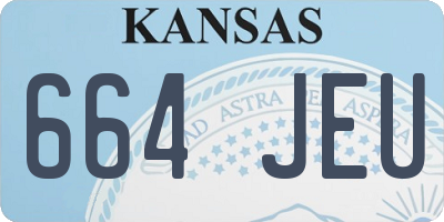 KS license plate 664JEU