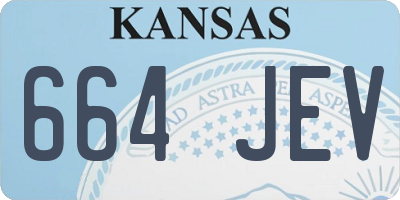 KS license plate 664JEV