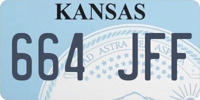 KS license plate 664JFF