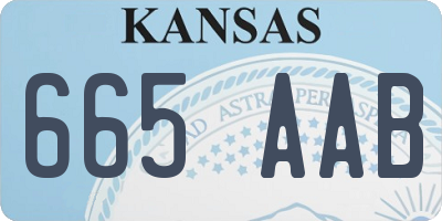 KS license plate 665AAB