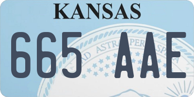 KS license plate 665AAE