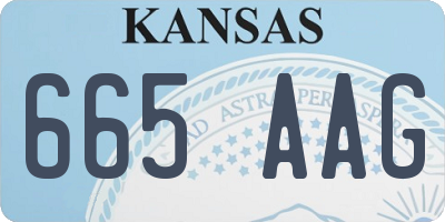 KS license plate 665AAG