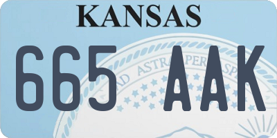 KS license plate 665AAK