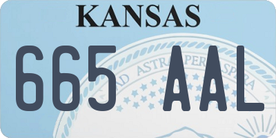 KS license plate 665AAL