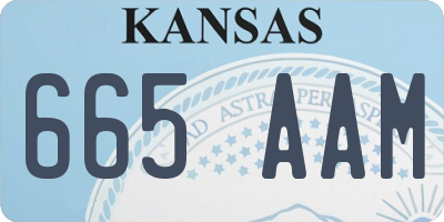 KS license plate 665AAM