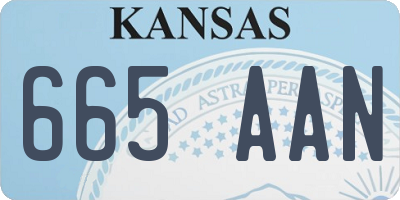 KS license plate 665AAN