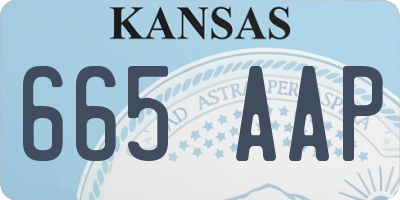 KS license plate 665AAP