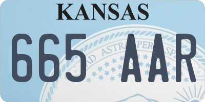 KS license plate 665AAR