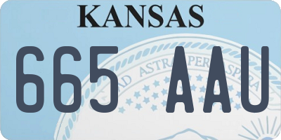 KS license plate 665AAU