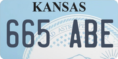 KS license plate 665ABE