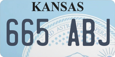 KS license plate 665ABJ