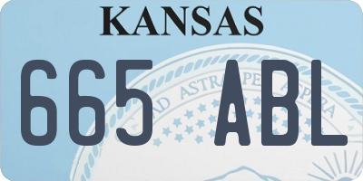 KS license plate 665ABL