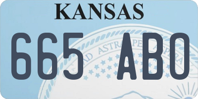 KS license plate 665ABO