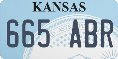 KS license plate 665ABR