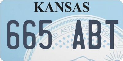 KS license plate 665ABT