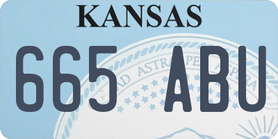 KS license plate 665ABU
