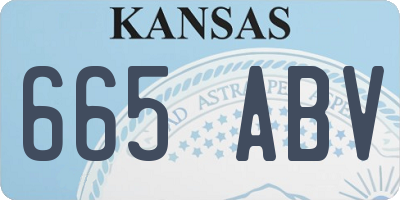 KS license plate 665ABV