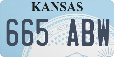 KS license plate 665ABW