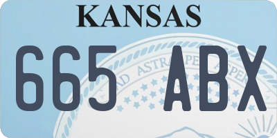 KS license plate 665ABX