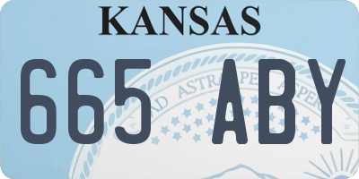 KS license plate 665ABY