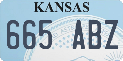 KS license plate 665ABZ