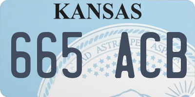 KS license plate 665ACB