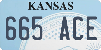 KS license plate 665ACE