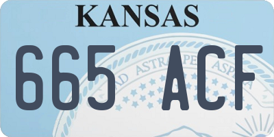 KS license plate 665ACF