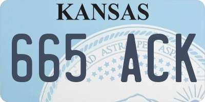 KS license plate 665ACK