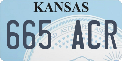 KS license plate 665ACR