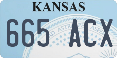 KS license plate 665ACX