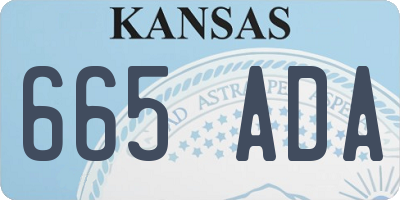 KS license plate 665ADA