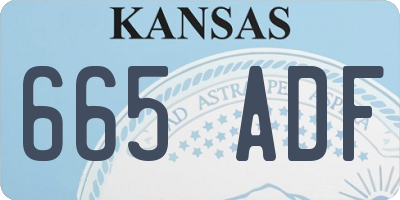 KS license plate 665ADF