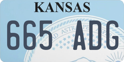 KS license plate 665ADG