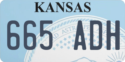 KS license plate 665ADH