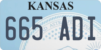 KS license plate 665ADI