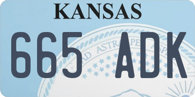 KS license plate 665ADK