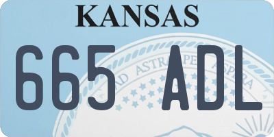 KS license plate 665ADL