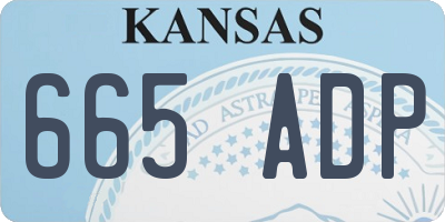 KS license plate 665ADP