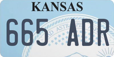 KS license plate 665ADR