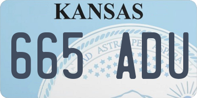 KS license plate 665ADU