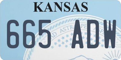 KS license plate 665ADW
