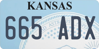 KS license plate 665ADX