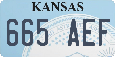 KS license plate 665AEF