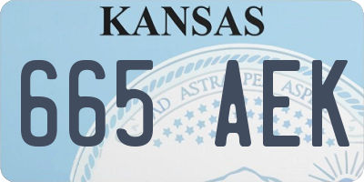 KS license plate 665AEK
